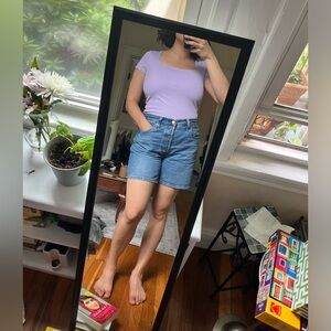 ribbed, lavender bodysuit